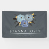 Dark Floral Bouquet Werbebanner Banner (Horizontal)