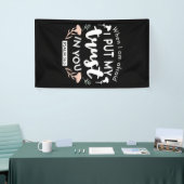 Dark Floral Christlich Art - Psalm 56:3 Banner (Messeveranstaltung)