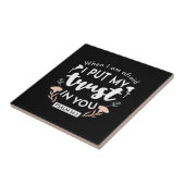 Dark Floral Christlich Art - Psalm 56:3 Fliese (Seite)