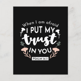 Dark Floral Christlich Art - Psalm 56:3 Flyer
