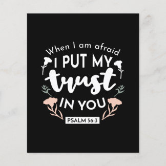 Dark Floral Christlich Art - Psalm 56:3 Flyer