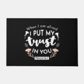 Dark Floral Christlich Art - Psalm 56:3 Fußmatte (Vorderseite)