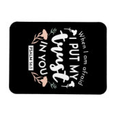 Dark Floral Christlich Art - Psalm 56:3 Magnet (Horizontal)
