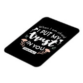 Dark Floral Christlich Art - Psalm 56:3 Magnet (Linke Seite)