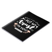 Dark Floral Christlich Art - Psalm 56:3 Notizblock (Linke Seite)