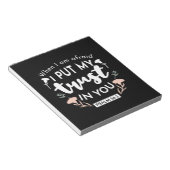 Dark Floral Christlich Art - Psalm 56:3 Notizblock (angewinkelt)