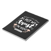 Dark Floral Christlich Art - Psalm 56:3 Notizblock (Rotiert)
