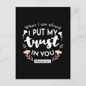 Dark Floral Christlich Art - Psalm 56:3 Postkarte (Vorderseite)