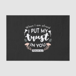 Dark Floral Christlich Art - Psalm 56:3 Seidenpapier