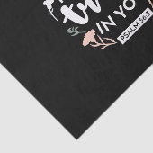 Dark Floral Christlich Art - Psalm 56:3 Seidenpapier (Ausschnitt)