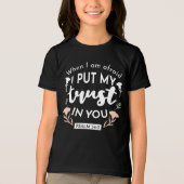 Dark Floral Christlich Art - Psalm 56:3 Tri-Blend Shirt (Vorderseite)