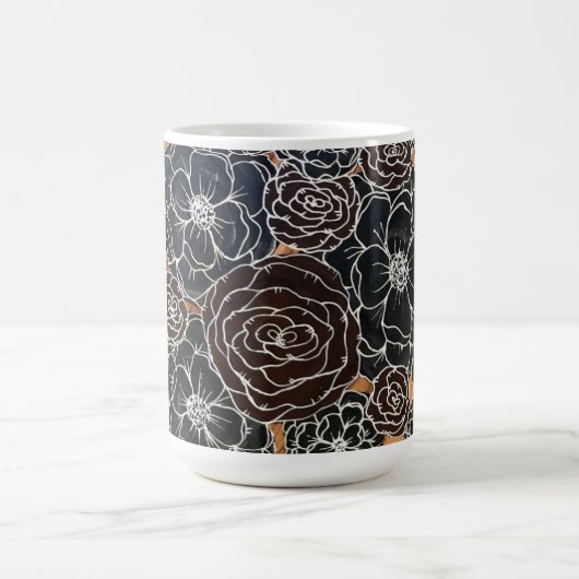 Dark Floral Coffee Tasse (Mittel)