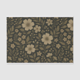 Dark Floral Cotattcore Whimsical Watercolor Seidenpapier