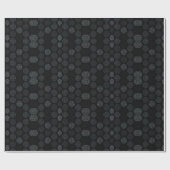 Dark Floral Damask Geschenkpapier (Flach)