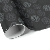 Dark Floral Damask Geschenkpapier (Rolleneckpunkt)