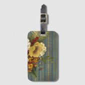 Dark Floral Elegance Gepäckanhänger (Vorderseite Vertikal)