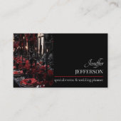 Dark Floral event wedding planner Visitenkarte (Vorderseite)