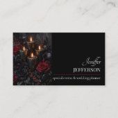Dark Floral event wedding planner Visitenkarte (Vorderseite)