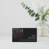 Dark Floral event wedding planner Visitenkarte (Stehend Vorderseite)