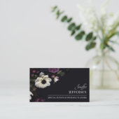 Dark Floral event wedding planner Visitenkarte (Stehend Vorderseite)