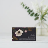 Dark Floral event wedding planner Visitenkarte (Stehend Vorderseite)