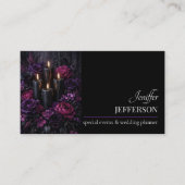 Dark Floral event wedding planner Visitenkarte (Vorderseite)