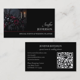 Dark Floral event wedding planner Visitenkarte