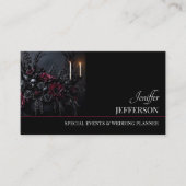 Dark Floral event wedding planner Visitenkarte (Vorderseite)