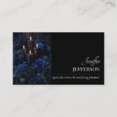 Dark Floral event wedding planner Visitenkarte (Vorderseite)