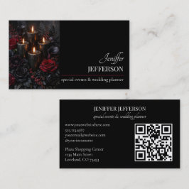 Dark Floral event wedding planner Visitenkarte