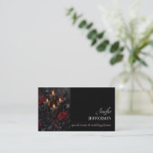 Dark Floral event wedding planner Visitenkarte (Stehend Vorderseite)