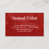 Dark Floral & Fruit Business Card Design Visitenkarte (Rückseite)