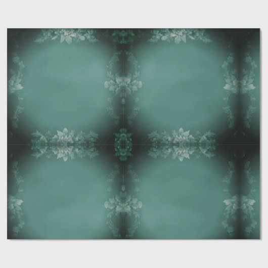 Dark Floral Geschenkpapier (Flach)