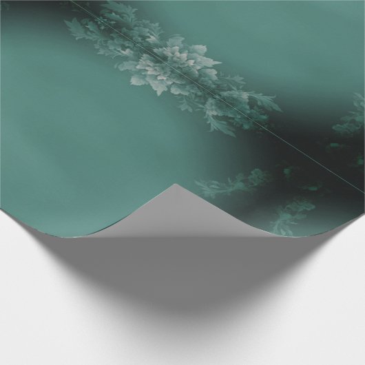 Dark Floral Geschenkpapier (Ecke)