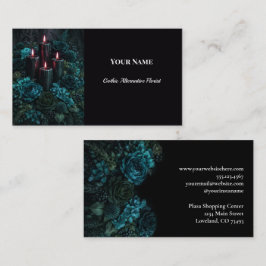 Dark Floral Gothic Alternative Florist Visitenkarte