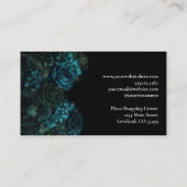 Dark Floral Gothic Alternative Florist Visitenkarte (Rückseite)