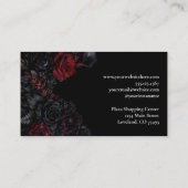 Dark Floral Gothic Alternative Florist Visitenkarte (Rückseite)