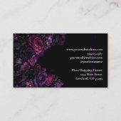 Dark Floral Gothic Alternative Florist Visitenkarte (Rückseite)