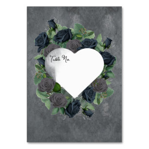 Dark Floral Gothic Style Tischnummer