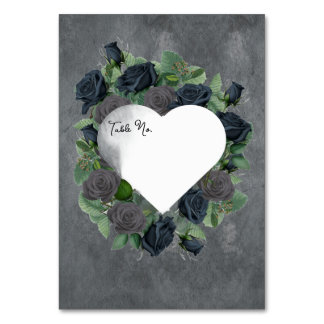 Dark Floral Gothic Style Tischnummer