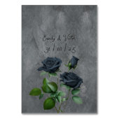 Dark Floral Gothic Style Tischnummer (Rückseite)