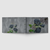 Dark Floral Gothic Style Wedding Foil Gästebuch (Voll)