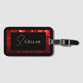 Dark Floral Luggage Tag Gepäckanhänger