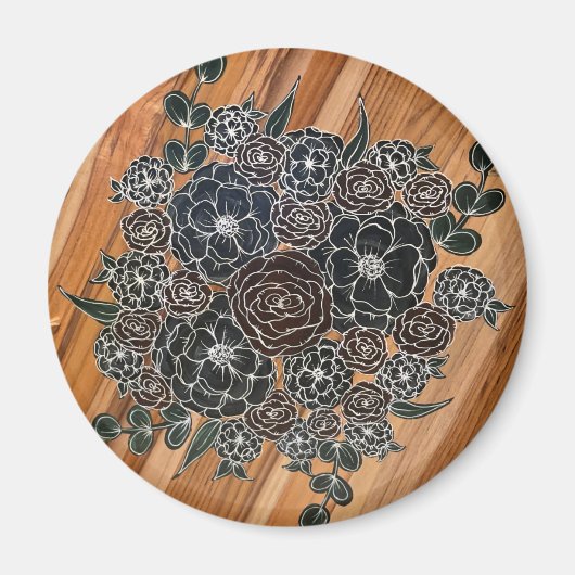 Dark Floral Magnet (Vorne)