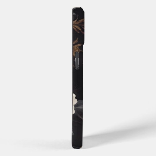 Dark Floral Monogram Case-Mate iPhone Hülle (Rückseite / Rechts)