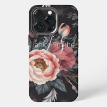 Dark Floral Monogram