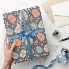 Dark Floral Oaster Wrapping Paper - Pasteleis Geschenkpapier