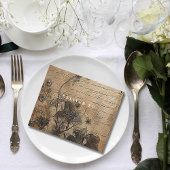 Dark Floral Peach Rose Qr Code Website-Foto All In One Einladung