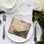 Dark Floral Peach Rose Qr Code Website-Foto All In One Einladung