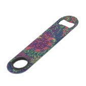 Dark Floral Print Speed Flasche Opener Speed Flaschenöffner (Vorderseite Schrägansicht)